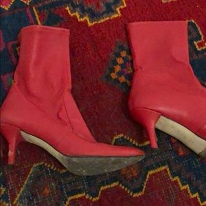 Stuart Weitzman Red Booties